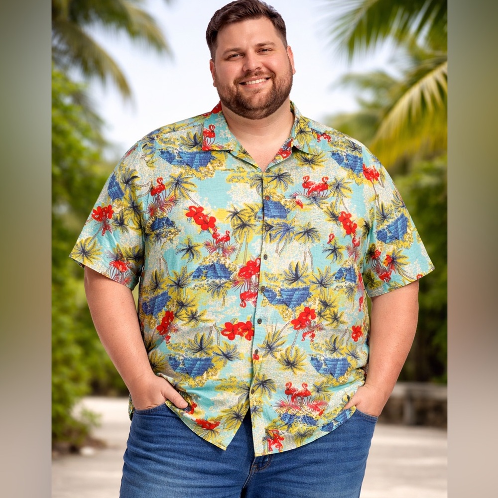 Men’s George Hawaiian button down shirt size 3XL